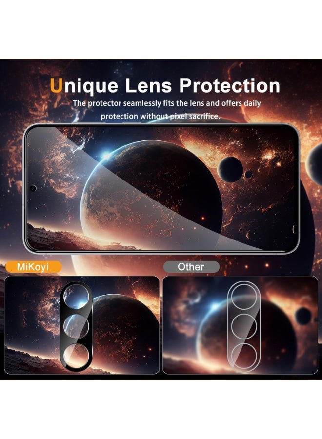 BORTONY Samsung Galaxy S26 Plus 5G Privacy Tempered Glass Anti-Spy Ultra Clear Glass 2-Pack + 2-Pack Camera Lens Protector For Galaxy S26 Plus Bubble-Free Fingerprint Support Glass For Samsung Galaxy S26 Plus - Image 3